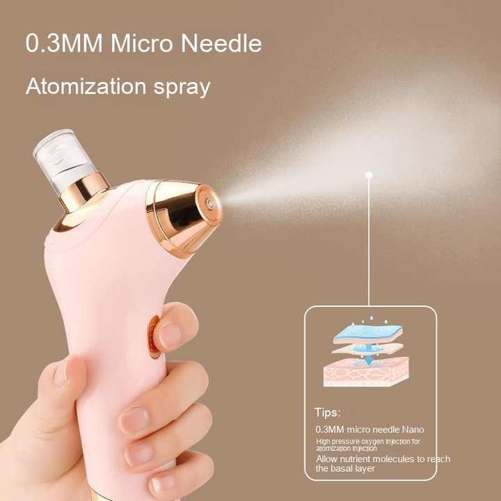 Pamper White Portable Oxygen Atomiser for Face Hydration and Skin Rejuvenation, 40ml USB Rechargeable Atomizer