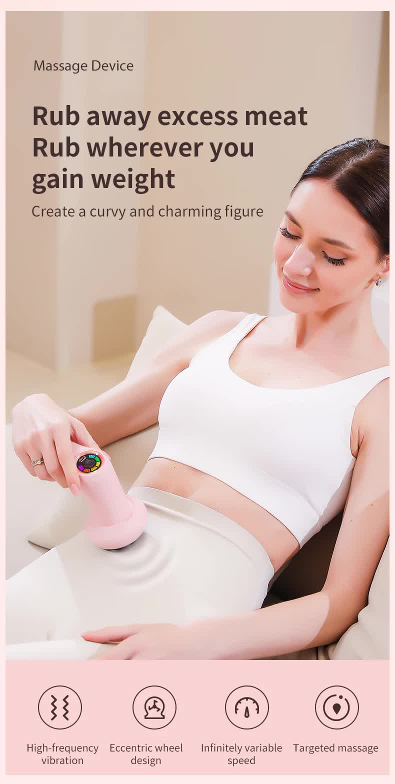 Pink Portable Electric Body Sculpting Massager - Slimming and Relaxation Tool